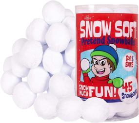 img 1 attached to ❄️ Narwhal Novelties Jumbo 45-Pack Artificial Snowballs For Kids | Best Indoor Snowball Fight Set | Decorative White Plush Snowballs | Artificial Snowballs Decoration Kit