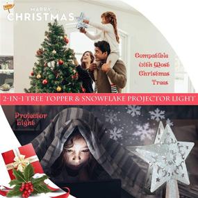 img 2 attached to 🌟 Enhance your Christmas Tree Decor with the 3D Star Topper, Led Rotating Snowstorm Projection - Silver