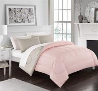 🛏️ casa lightweight comforter set: full size, blush shade - ultimate comfort and style logo