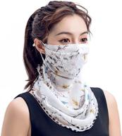 🌹 white rose anti dust bandanas: ultimate outdoor protection for women's accessories and scarves & wraps logo