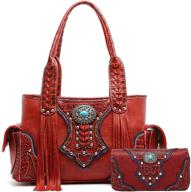 👜 conchos shoulder women's handbags & wallets with western cowgirl style in totes logo