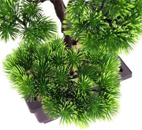 img 1 attached to 🌿 Aisamco Artificial Bonsai Tree Decorative Fake Plant Potted Artificial Japanese Pine Bonsai Plant, 33 cm Height, Ideal for Home Decoration and Desktop Display