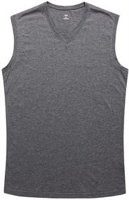 img 1 attached to Y2Y2 Sleeveless V Neck T Shirt White Men's Clothing and T-Shirts & Tanks
