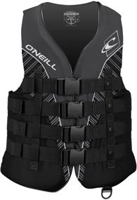 img 4 attached to O'Neill Superlite USCG Life Vest for Men - X-Large, Black/Black/Smoke/White