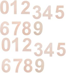 img 2 attached to 🔢 Синий-сетка Набор из 20 деревянных пиломатериалов Plywood Wooden Numbers 0-9 - Полный набор цифр высотой 2-7/8 дюйма для творческих проектов.