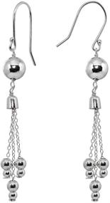 img 3 attached to 💎 Shimmering Sterling Silver Small Beads Drop Earrings – Fashionable Dangle Delights