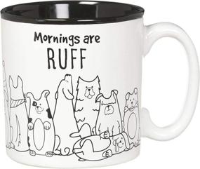 img 2 attached to 🐾 Start Your Day with a Paw-sitively Cute Burton and Burton Mornings are Ruff Ceramic Coffee Mug, 13 Ounce