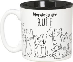 img 1 attached to 🐾 Start Your Day with a Paw-sitively Cute Burton and Burton Mornings are Ruff Ceramic Coffee Mug, 13 Ounce