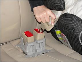 img 4 attached to Optimized Gray Seat Belt Buckle Holder - MyBuckleMate ~ Enhances Buckling Ease for Toddlers to Adults
