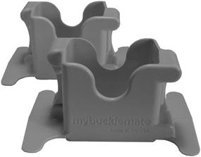 img 3 attached to Оптимизированный держатель застёжки ремня безопасности серого цвета - MyBuckleMate ~Улучшает удобство пристегивания от малышей до взрослых