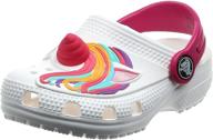 crocs unisex unicorn toddlers lavender logo