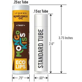 img 3 attached to 🌿 Eco Lips Mongo Kiss Mongongo Oil Lip Balm 4-Pack - Beeswax & Cocoa Butter (Acai Berry/Banana/Blood Orange/Yumberry Flavors)