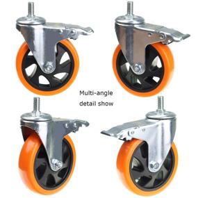 img 2 attached to Aozel Threaded American Locking Casters