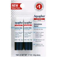 aquaphor lip repair stick - ultimate relief for dry, chapped lips - set of two (2) logo