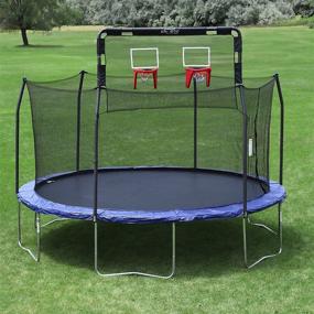 img 3 attached to Enhanced Skywalker 15’ Trampoline with Double Basketball Hoop Attachment