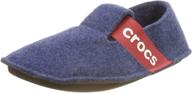 crocs kids' classic slipper: cozy fuzzy slippers for ultimate comfort logo