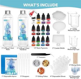 img 3 attached to 🎨 Complete Beginner's Resin Kit: Coating, Casting & Crafting with JANCHUN Resin - Crystal Clear Art Resin for Coasters, Jewelry, DIY, Tumblers & River Tables