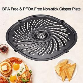 img 1 attached to Enhance Your Air Fryer Experience with the Power XL Gowise 7QT Air Fryers Replacement Grill Pan - Nonstick Coating Crisper Plate & Dishwasher Safe - Air Fryer Accessories & Parts