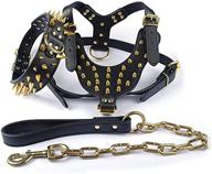 🐾 didog soft leather dog walking training hiking sports harness collar chain leash set for medium to x-large dogs, specifically for pitbulls, bulldogs, labradors, golden retrievers, and k9s logo