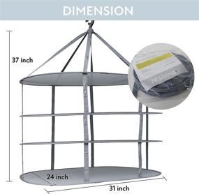 img 3 attached to 👕 Multipurpose Large Folding Laundry Drying Rack - Ideal for Delicates, Towels, Sweaters, Swimsuits & More!