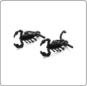 img 2 attached to 🦂 Punk Alloy Animal Scorpion Stud Earrings by Fusamk