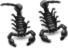 img 4 attached to 🦂 Punk Alloy Animal Scorpion Stud Earrings by Fusamk