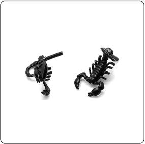 img 3 attached to 🦂 Punk Alloy Animal Scorpion Stud Earrings by Fusamk