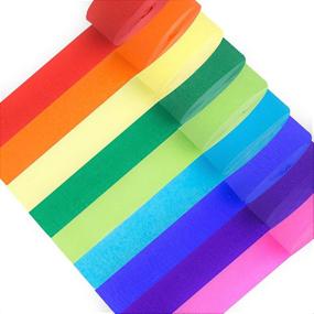 img 4 attached to 🎉 Pack of 9 Colorful Crepe Paper Streamers - 98.4 Ft Each Roll - Vibrant Rainbow Party Decorations in Red, Orange, Yellow, Green, Blue & Purple - Perfect for Booth Backdrop, Wedding Ceremony, Festival & Event Decor