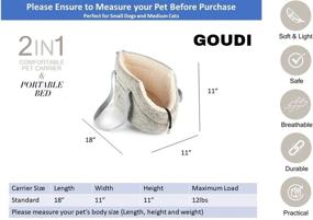 img 1 attached to 🎒 GOUDI Small Pet Carrier and Dog Purse: Comfortable and Stylish Travel Carrier for Small Dogs and Cats up to 12 Pounds - Premium Quality Pet Supplies