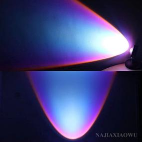 img 2 attached to Najiaxiaowu Sunset Lamp Rainbow: USB Charging 180° Rotation LED Night Light for Romantic Atmosphere & Bedroom Background Rainbow