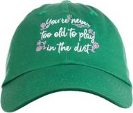 timeless fun in the dirt: hilarious gardening baseball cap for dad & mom - unisex style hat logo