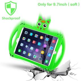 img 2 attached to 📱 Adjustable Shoulder Strap iPad Air Case – Etoden Cute Shockproof Silicone Handle Stand Cover for iPad 2017/2018 9.7 inch (5th/6th Gen) and iPad Air 2