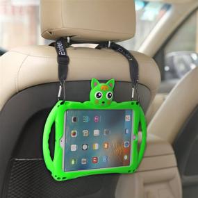 img 3 attached to 📱 Adjustable Shoulder Strap iPad Air Case – Etoden Cute Shockproof Silicone Handle Stand Cover for iPad 2017/2018 9.7 inch (5th/6th Gen) and iPad Air 2