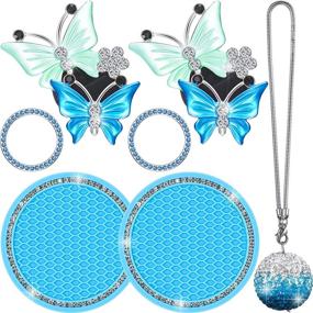 img 4 attached to Accessories Butterfly Coasters Rhinestone Ornament