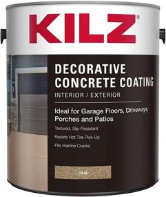 img 4 attached to 🎨 KILZ L378601 Slip-Resistant Tan Decorative Concrete Paint - 1 Gallon (Pack of 1), Ideal for Interior/Exterior Applications