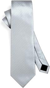 img 2 attached to 👔 HISDERN Handkerchief Jacquard Necktie Pocket: Elevate Your Men's Accessories Game