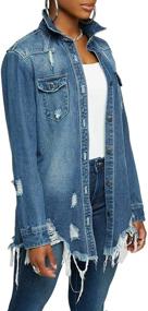 img 3 attached to SOMTHRON Womens Distressed Outfits Outerwear Women's Clothing and Coats, Jackets & Vests