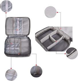 img 1 attached to 🎒 FYY Electronic Organizer: Portable Waterproof Travel Cable Organizer Bag Pouch for Electronics Accessories - Large Size-Grey