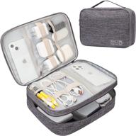 🎒 fyy electronic organizer: portable waterproof travel cable organizer bag pouch for electronics accessories - large size-grey логотип