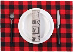 img 2 attached to 🎄 Christmas Buffalo Decorations Placemats by SANMADROLA