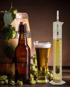 img 3 attached to 🍻 Triple Scale Hydrometer Test Kit for Wine, Beer, Kombucha & Mead Brewing – ABV Tester, Brix, Specific Gravity Hydrometer + Test Jar – Ideal Home Brewing Kit