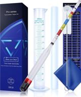 🍻 triple scale hydrometer test kit for wine, beer, kombucha & mead brewing – abv tester, brix, specific gravity hydrometer + test jar – ideal home brewing kit logo