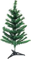 christmas elegance: 2 ft mini pine tree with stand for festive decor logo