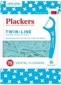 img 1 attached to 🦷 Plackers Whitening Twin Line Floss Picks - 3 Pack of 75 Count