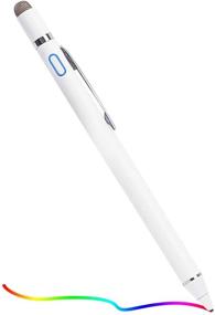 img 4 attached to Rechargeable KENGDUDU Digital Stylus Pens for Touch Screens - Fine Point 1.5mm Active Smart Pencil, Stylish and Compatible with iPad, iPhone, Tablets (Milky White)