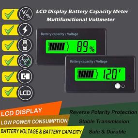 img 3 attached to 🔋 UTIPOWER 12V ЖК-монитор емкости батареи Indication Meter - Многофункциональное устройство для транспортных средств с свинцово-кислотной батареей, зеленое