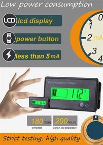 img 1 attached to 🔋 UTIPOWER 12V ЖК-монитор емкости батареи Indication Meter - Многофункциональное устройство для транспортных средств с свинцово-кислотной батареей, зеленое