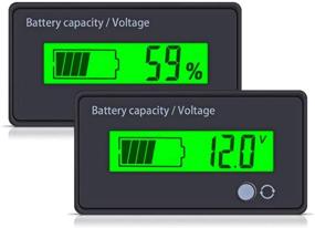 img 4 attached to 🔋 UTIPOWER 12V ЖК-монитор емкости батареи Indication Meter - Многофункциональное устройство для транспортных средств с свинцово-кислотной батареей, зеленое