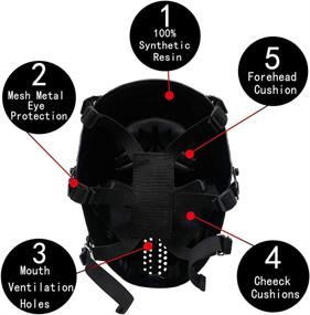img 1 attached to 🎭 PuddingStation Full Face Airsoft Mask: The Ultimate Gear for Masquerade Halloween Cosplay, Movie Props, and Outdoor Adventures!