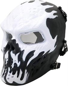 img 4 attached to 🎭 PuddingStation Full Face Airsoft Mask: The Ultimate Gear for Masquerade Halloween Cosplay, Movie Props, and Outdoor Adventures!